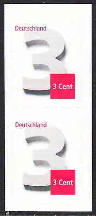 BUND 2012 Michel-Nummer 2967 postfrisch vert.PAAR (a) -aus MH/selbstklebend-