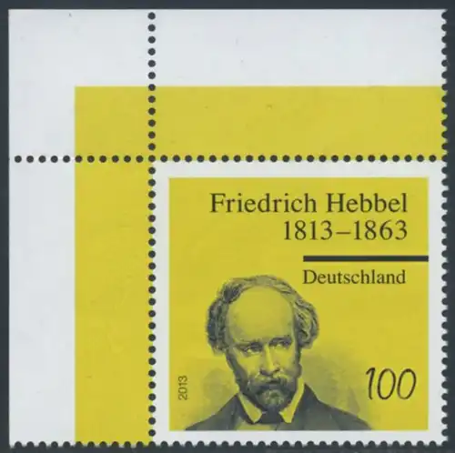 BUND 2013 Michel-Nummer 2990 postfrisch EINZELMARKE ECKRAND oben links