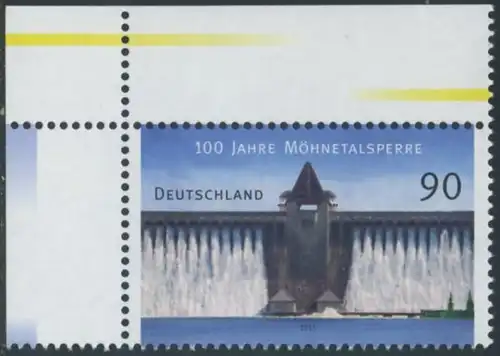 BUND 2013 Michel-Nummer 3000 postfrisch EINZELMARKE ECKRAND oben links