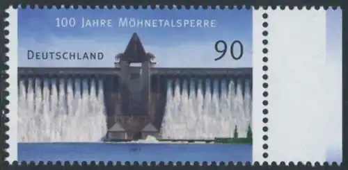 BUND 2013 Michel-Nummer 3000 postfrisch EINZELMARKE RAND rechts