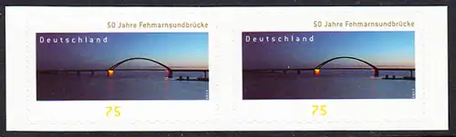 BUND 2013 Michel-Nummer 3003 postfrisch horiz.PAAR (a) -aus MH/selbstklebend-