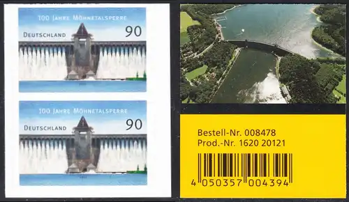 BUND 2013 Michel-Nummer 3009 postfrisch vert.PAAR m/ EAN -aus MH/selbstklebend-