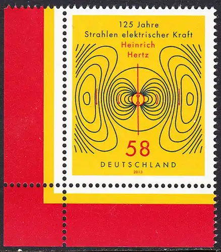 BUND 2013 Michel-Nummer 3036 postfrisch EINZELMARKE ECKRAND unten links