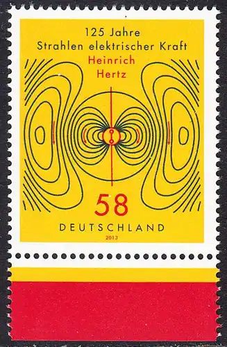 BUND 2013 Michel-Nummer 3036 postfrisch EINZELMARKE RAND unten