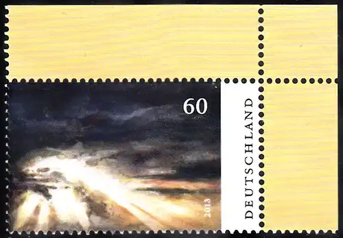 BUND 2013 Michel-Nummer 3044 postfrisch EINZELMARKE ECKRAND oben rechts