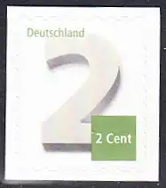 BUND 2013 Michel-Nummer 3045 postfrisch EINZELMARKE (a) -aus MH/selbstklebend-
