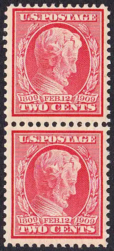 USA Michel 0175 / Scott 0367 postfrisch vert.PAAR - Abraham Lincoln