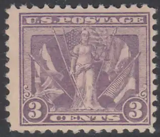 USA Michel 0254 / Scott 0537 postfrisch EINZELMARKE (a01) - Siegreiche Beendigung des Ersten Weltkrieges