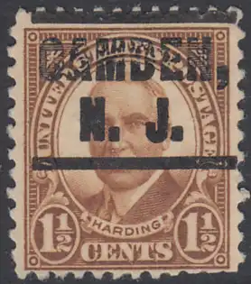 USA Michel 0262 / Scott 0684 mit Falzrest EINZELMARKE precanelled - Persönlichkeiten und Landesmotive: Warren G. Harding