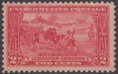 USA Michel 0294 / Scott 0618 postfrisch EINZELMARKE (a1) - 150. Jahrestag der Schlacht von Lexington-Concord: Die Geburtsstunde der Freiheit; Gemälde von Henry Sandham