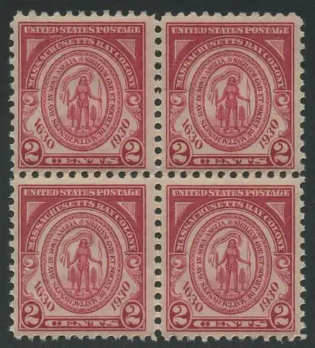 USA Michel 0324 / Scott 0682 postfrisch BLOCK (a1) - 300. Jahrestag der Gründung der Massachusetts Bay Colony