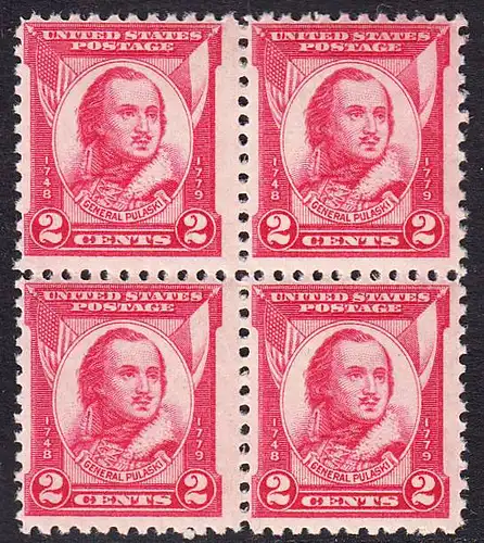USA Michel 0331 / Scott 0690 postfrisch BLOCK (a1) - 150. Todestag von General Casimir Pulaski