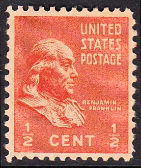 USA Michel 0410 / Scott 0803 postfrisch EINZELMARKE (a2) - Präsidenten der USA: Benjamin Franklin, Politiker und Schriftsteller 