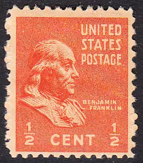 USA Michel 0410 / Scott 0803 postfrisch EINZELMARKE (a4) - Präsidenten der USA: Benjamin Franklin, Politiker und Schriftsteller 