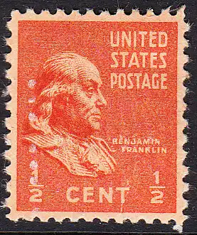 USA Michel 0410 / Scott 0803 postfrisch EINZELMARKE (a5) - Präsidenten der USA: Benjamin Franklin, Politiker und Schriftsteller 