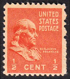 USA Michel 0410 / Scott 0803 postfrisch EINZELMARKE (a6) - Präsidenten der USA: Benjamin Franklin, Politiker und Schriftsteller 