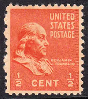 USA Michel 0410 / Scott 0803 postfrisch EINZELMARKE (a8) - Präsidenten der USA: Benjamin Franklin, Politiker und Schriftsteller 