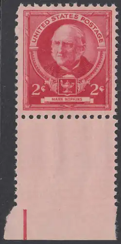USA Michel 0466 / Scott 0870 postfrisch EINZELMARKE RAND unten - Berühmte Amerikaner: Mark Hopkins