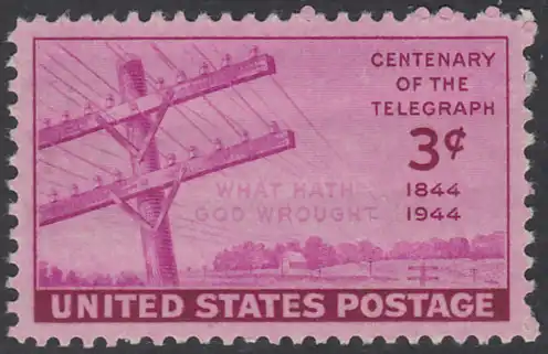 USA Michel 0527 / Scott 0924 postfrisch EINZELMARKE - 100 Jahre Telegraphenleitung Washington-Baltimore
