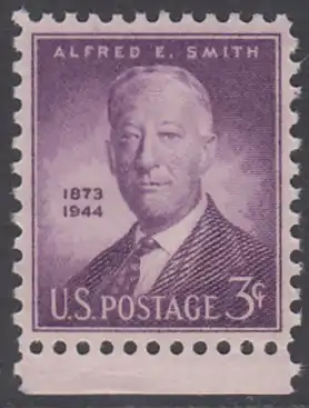 USA Michel 0542 / Scott 0937 postfrisch EINZELMARKE RAND unten - Alfred E. Smith, Politiker