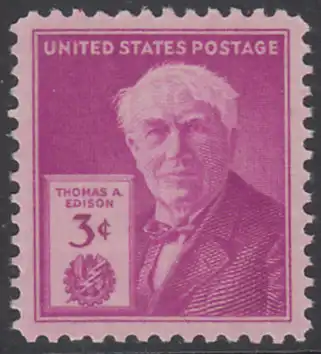 USA Michel 0551 / Scott 0945 postfrisch EINZELMARKE  - 100. Geburtstag von Thomas Alva Edison, Erfinder