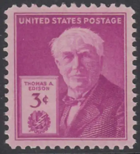 USA Michel 0551 / Scott 0945 postfrisch EINZELMARKE (a1)  - 100. Geburtstag von Thomas Alva Edison, Erfinder