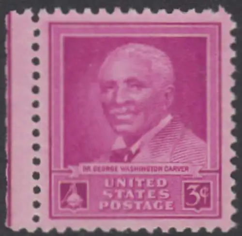 USA Michel 0565 / Scott 0953 postfrisch EINZELMARKE RAND links - George Washington Carver: Chemiker und Philanthrop