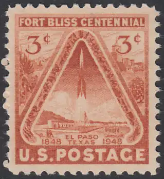 USA Michel 589 / Scott 976 postfrisch EINZELMARKE - 100 Jahre Fort Bliss bei El Paso, Texas; Start einer Rakete