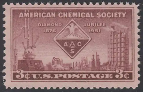 USA Michel 0620 / Scott 1002 postfrisch EINZELMARKE - 75 Jahre Amerikanische Chemische Gesellschaft (A.C.S.)