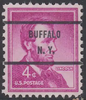 USA Michel 0657 / Scott 1036 postfrisch EINZELMARKE precancelled (a1) - Bedeutende Amerikaner, Bauwerke: Abraham Lincoln