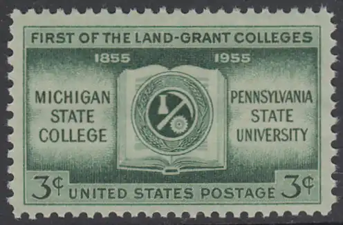 USA Michel 0685 / Scott 1065 postfrisch EINZELMARKE - 100 Jahre Michigan State College und Pennsylvania-Universität