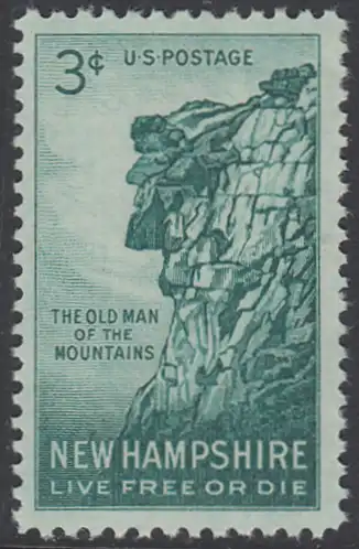 USA Michel 0689 / Scott 1068 postfrisch EINZELMARKE - 150. Jahrestag der Entdeckung der Felsformation „Old Man of the Mountain“ in New Hampshire