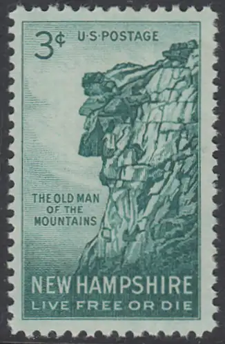 USA Michel 0689 / Scott 1068 postfrisch EINZELMARKE (a1) - 150. Jahrestag der Entdeckung der Felsformation „Old Man of the Mountain“ in New Hampshire