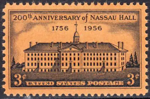 USA Michel 0705 / Scott 1083 postfrisch EINZELMARKE (a1) - 200 Jahre Nassau Hall, Princeton-Universität, Princeton, NJ 