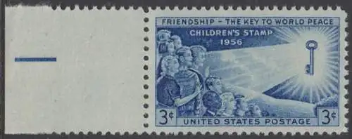 USA Michel 0707 / Scott 1085 postfrisch EINZELMARKE RAND links (a1) - Beitrag der Kinder zum Weltfrieden