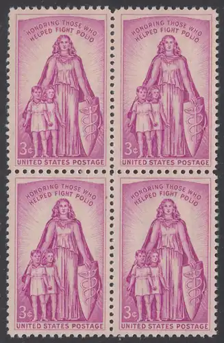 USA Michel 0709 / Scott 1087 postfrisch BLOCK - Kampf gegen die Kinderlähmung; Symbol des Kinderschutzes