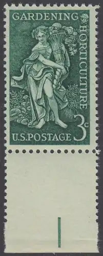 USA Michel 0723 / Scott 1100 postfrisch EINZELMARKE RAND unten - Gartenbauvereine, 100. Geburtstag des Botanikers Liberty Hyde Bailey