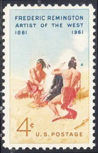 USA Michel 0813 / Scott 1187 postfrisch EINZELMARKE (a1) - 100. Geburtstag von Frederic Remington, Maler und Bildhauer