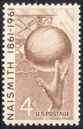 USA Michel 0815 / Scott 1189 postfrisch EINZELMARKE (a1) - 100. Geburtstag von James Naismith; Baskeball