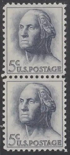 USA Michel 0817 / Scott 1213 postfrisch vert.PAAR - Berühmte Amerikaner: George Washington, 1. Präsident
