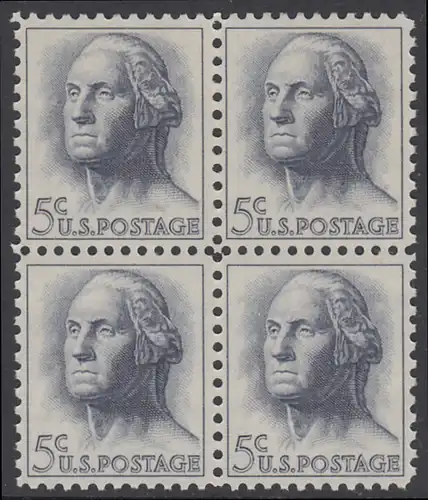USA Michel 0817 / Scott 1213 postfrisch BLOCK - Berühmte Amerikaner: George Washington, 1. Präsident
