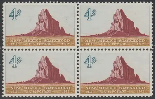 USA Michel 0820 / Scott 1191 postfrisch BLOCK - 50 Jahre Staat New Mexiko; Felsformation Shiprock