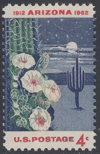 USA Michel 0821 / Scott 1192 postfrisch EINZELMARKE - 50 Jahre Staat Arizona: Riesen-Saguaro-Kaktus