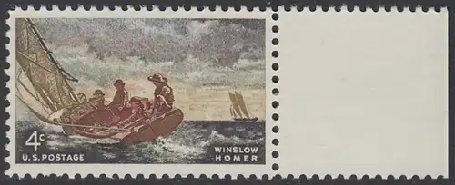 USA Michel 0837 / Scott 1207 postfrisch EINZELMARKE RAND rechts - Winslow Homer, Maler