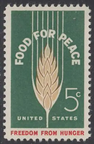 USA Michel 0841 / Scott 1231 postfrisch EINZELMARKE (a1) - Kampf gegen den Hunger; Weizenähre