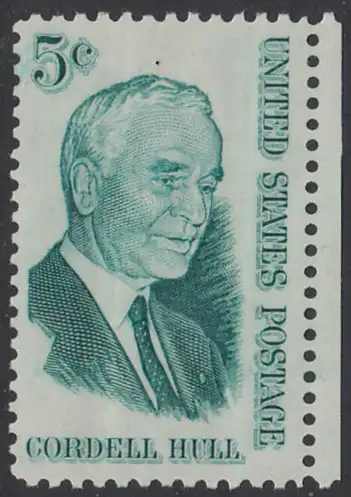 USA Michel 0848 / Scott 1235 postfrisch EINZELMARKE RAND rechts - Cordell Hull, Politiker, Friedensnobelpreis 1945