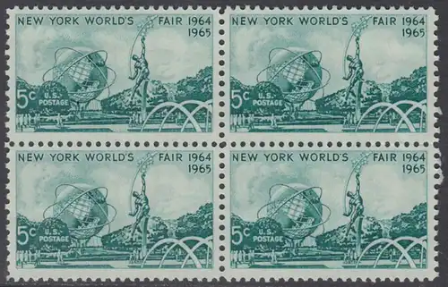 USA Michel 0857 / Scott 1244 postfrisch BLOCK - Weltausstellung 1964/1965, New York