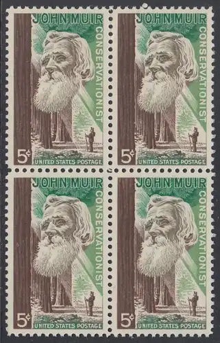 USA Michel 0858 / Scott 1245 postfrisch BLOCK - John Muir, Naturwissenschaftler; Mammutbäume