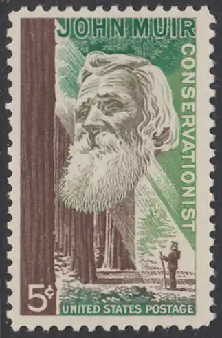 USA Michel 0858 / Scott 1245 postfrisch EINZELMARKE - John Muir, Naturwissenschaftler; Mammutbäume