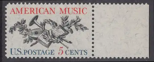 USA Michel 0867 / Scott 1252 postfrisch EINZELMARKE RAND rechts - Amerikanische Musik; 50 Jahre Amerikanische Vereinigung der Komponisten, Textdichter und Verleger (ASCAP) 